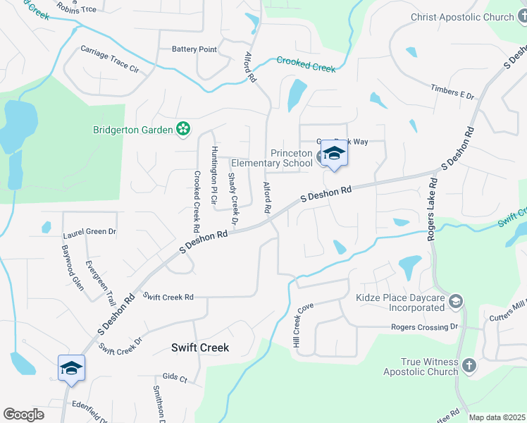 map of restaurants, bars, coffee shops, grocery stores, and more near 1167 Alford Road in Lithonia