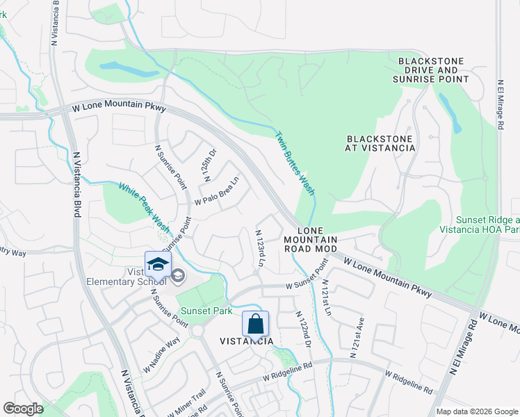 map of restaurants, bars, coffee shops, grocery stores, and more near 30335 North 124th Drive in Peoria