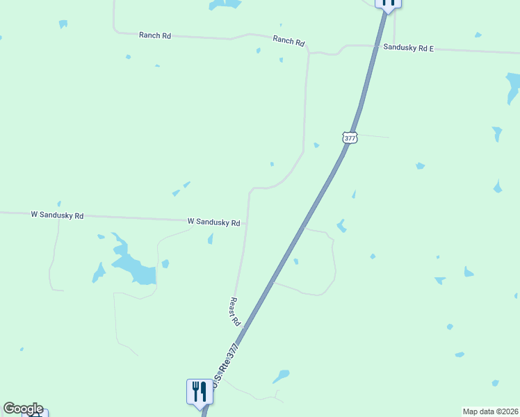 map of restaurants, bars, coffee shops, grocery stores, and more near 3166-3172 Sandusky Road West in Whitesboro