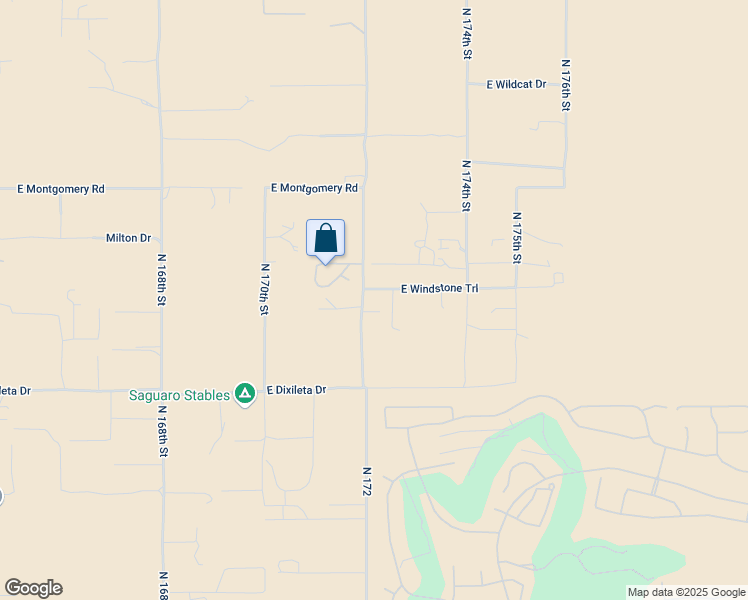 map of restaurants, bars, coffee shops, grocery stores, and more near 17200 East Windstone Trail in Scottsdale