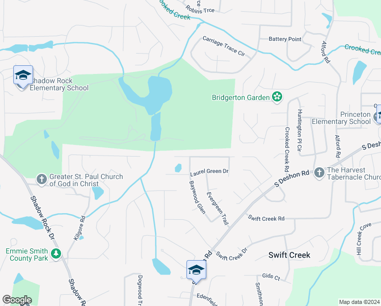 map of restaurants, bars, coffee shops, grocery stores, and more near 1022 Cherry Laurel Drive in Lithonia