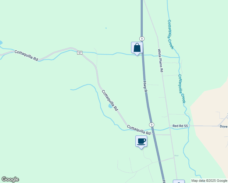map of restaurants, bars, coffee shops, grocery stores, and more near 3801 Cottaquilla Road in Anniston