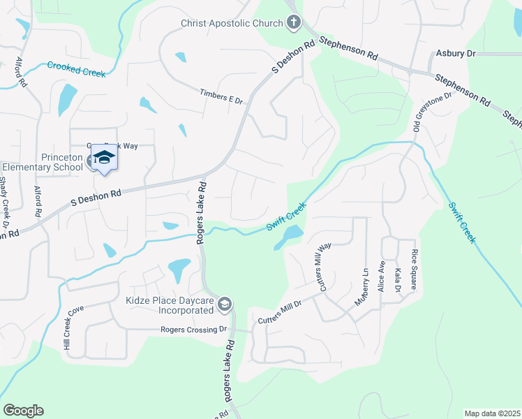 map of restaurants, bars, coffee shops, grocery stores, and more near 1200 Justin Lane in Lithonia