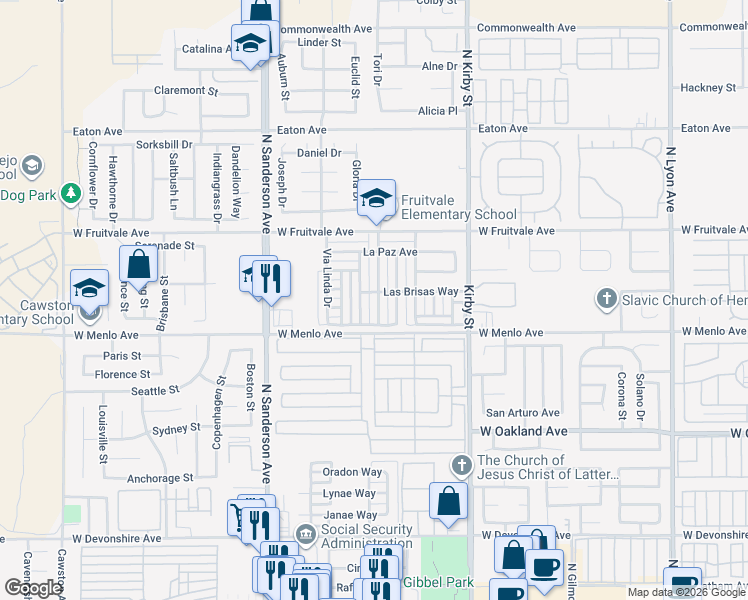 map of restaurants, bars, coffee shops, grocery stores, and more near 749 Cortez Drive in Hemet