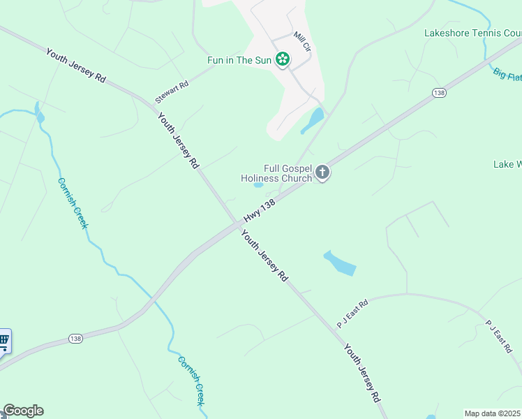 map of restaurants, bars, coffee shops, grocery stores, and more near 3049 Georgia 138 in Monroe