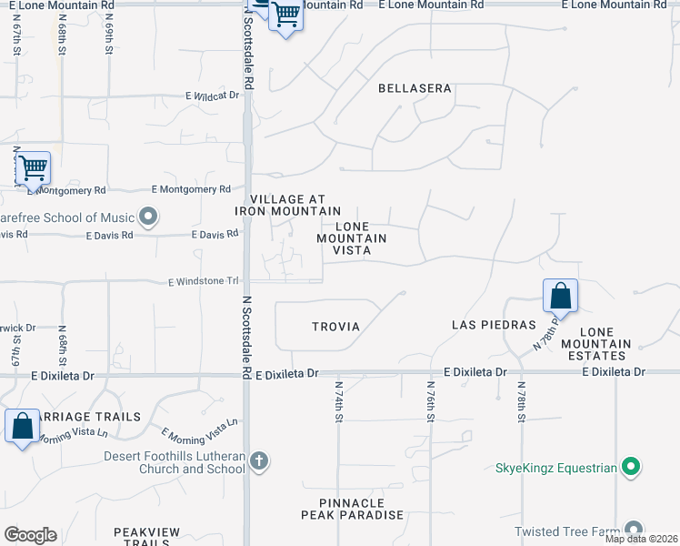 map of restaurants, bars, coffee shops, grocery stores, and more near 7380 East Alta Sierra Drive in Scottsdale