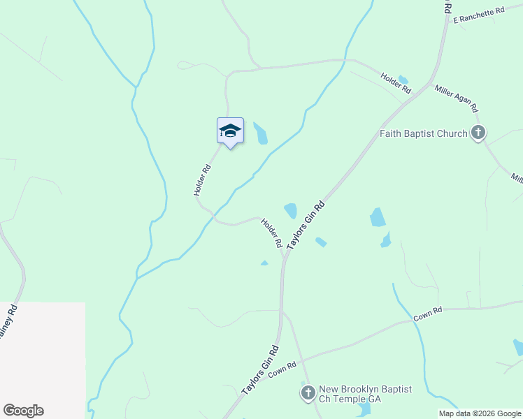map of restaurants, bars, coffee shops, grocery stores, and more near 77 Holder Road in Temple