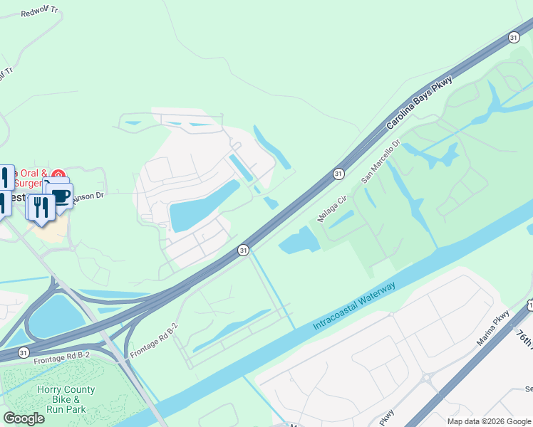 map of restaurants, bars, coffee shops, grocery stores, and more near 807 Coggin Court in Myrtle Beach