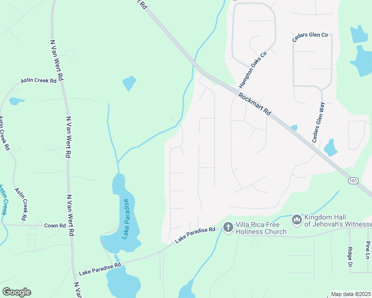map of restaurants, bars, coffee shops, grocery stores, and more near 102 Pine Bark Drive in Villa Rica