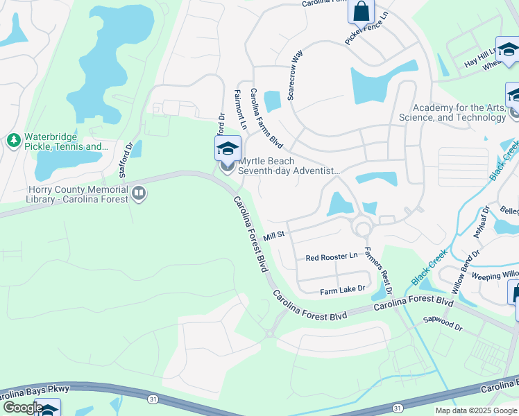 map of restaurants, bars, coffee shops, grocery stores, and more near 5704 Cottonseed Court in Myrtle Beach