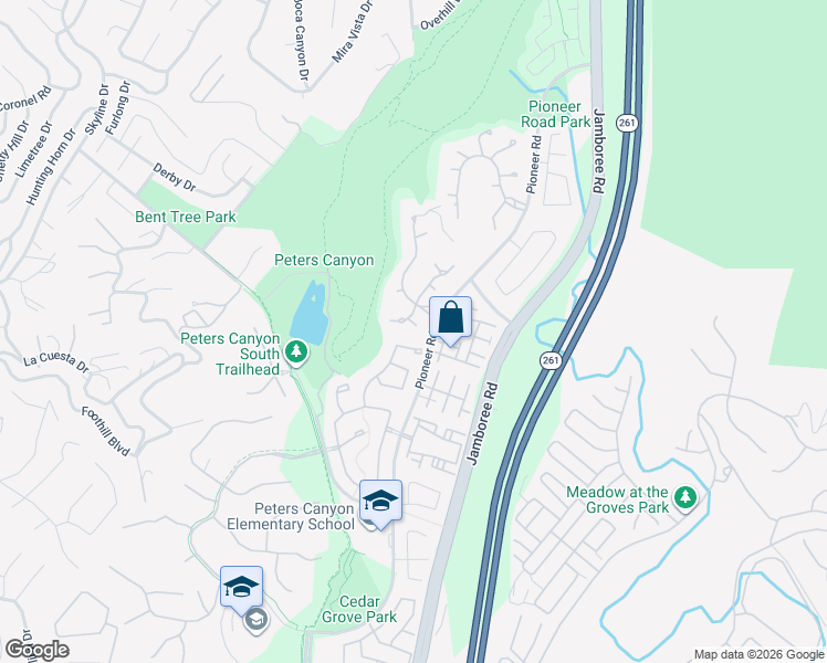 map of restaurants, bars, coffee shops, grocery stores, and more near 2508 Platt Place in Tustin