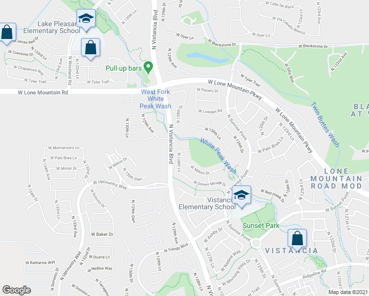 map of restaurants, bars, coffee shops, grocery stores, and more near 12842 West Palo Brea Lane in Peoria