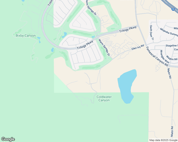 map of restaurants, bars, coffee shops, grocery stores, and more near 9361 Hughes Drive in Corona