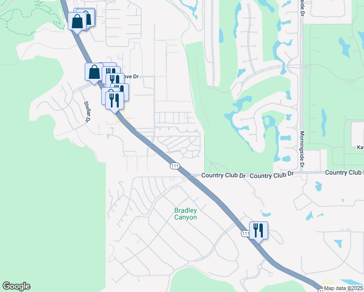 map of restaurants, bars, coffee shops, grocery stores, and more near 70260 California 111 in Rancho Mirage