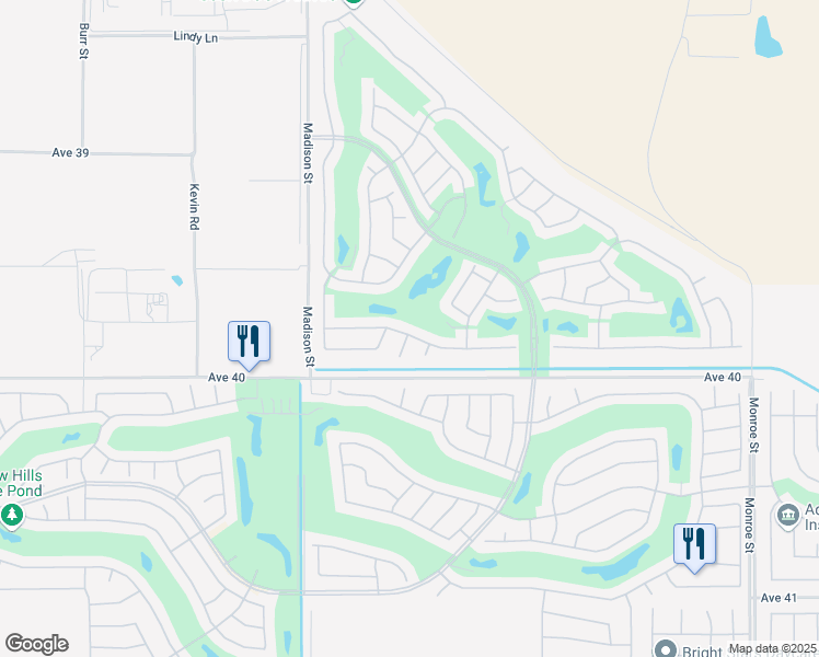 map of restaurants, bars, coffee shops, grocery stores, and more near 81226 Avenida Colonias in Indio
