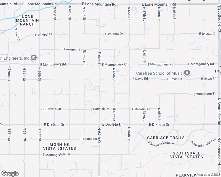 map of restaurants, bars, coffee shops, grocery stores, and more near 30320 North 65th Street in Cave Creek