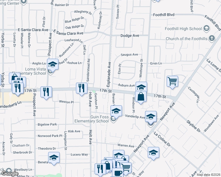 map of restaurants, bars, coffee shops, grocery stores, and more near 13981 Brenan Way in Santa Ana