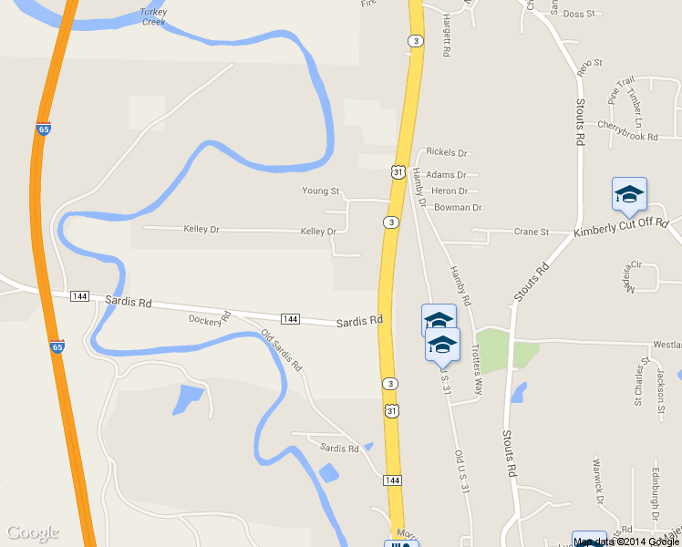 map of restaurants, bars, coffee shops, grocery stores, and more near 431 Oak Lane in Kimberly