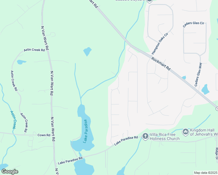map of restaurants, bars, coffee shops, grocery stores, and more near 234 Pine Needle Trail in Villa Rica