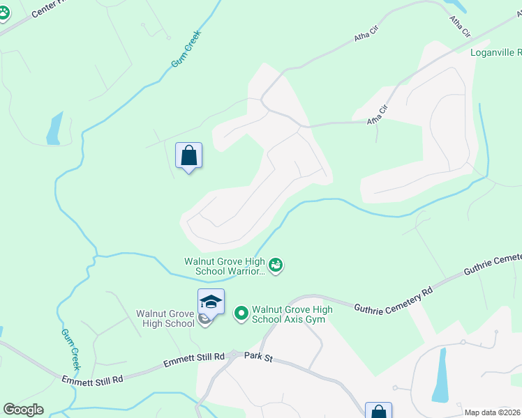 map of restaurants, bars, coffee shops, grocery stores, and more near 1333 McKinsey Ridge in Loganville
