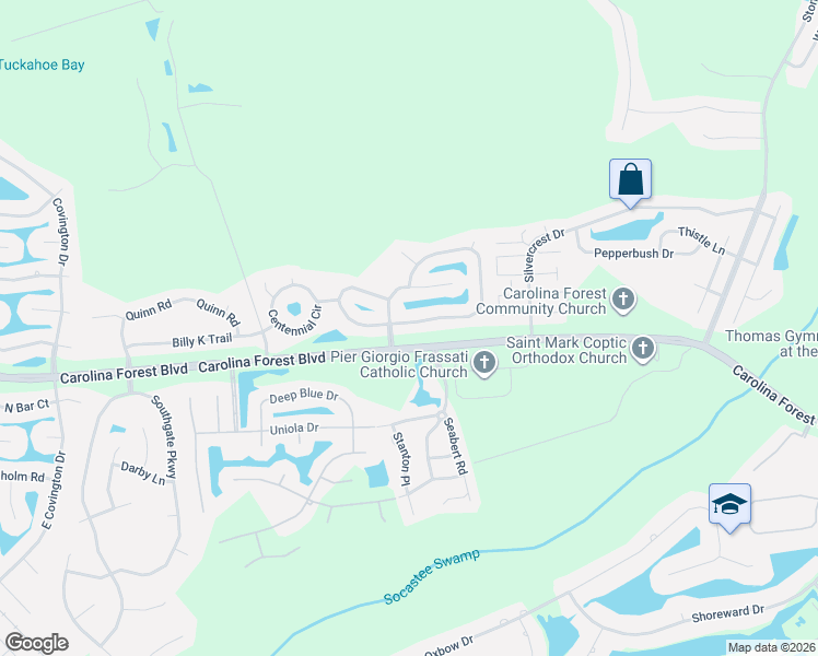 map of restaurants, bars, coffee shops, grocery stores, and more near 4656 East Walkerton Road in Myrtle Beach