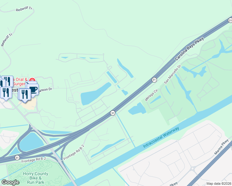 map of restaurants, bars, coffee shops, grocery stores, and more near 807 Coggin Court in Myrtle Beach