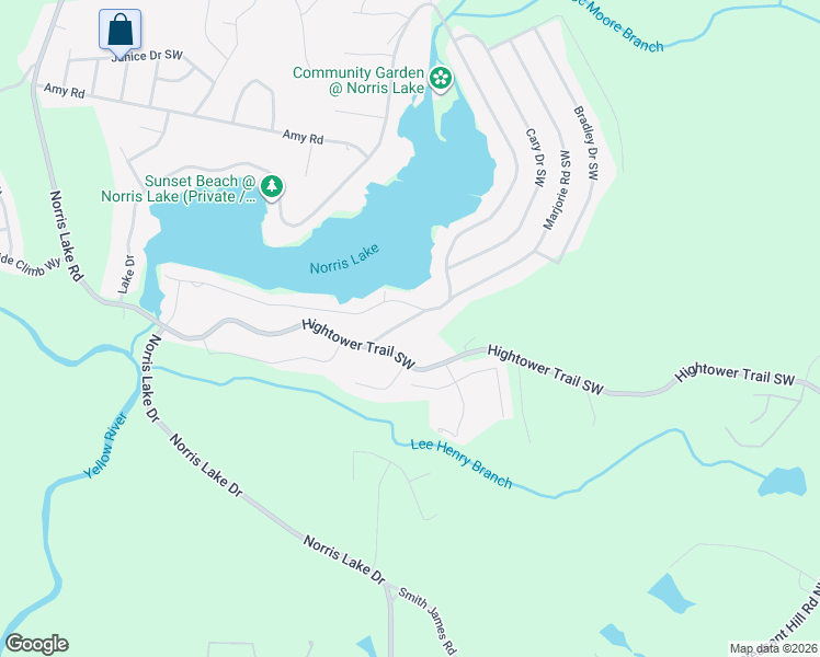 map of restaurants, bars, coffee shops, grocery stores, and more near 4517 Jane Road Southwest in Snellville