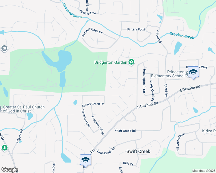 map of restaurants, bars, coffee shops, grocery stores, and more near 6410 Valerie Bluff in Lithonia
