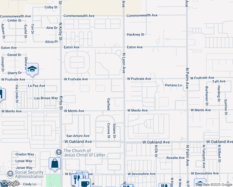 map of restaurants, bars, coffee shops, grocery stores, and more near 1755 Matthew Lane in Hemet