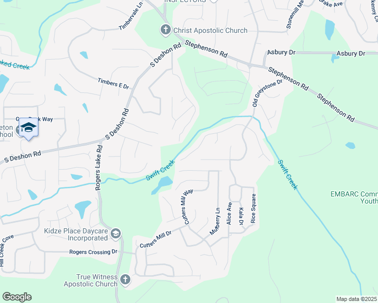 map of restaurants, bars, coffee shops, grocery stores, and more near 930 Palmer Road in Lithonia