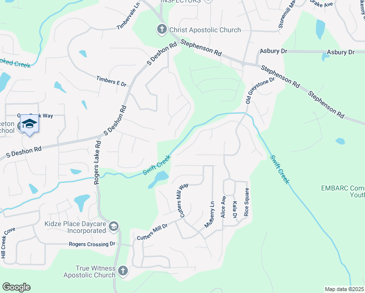 map of restaurants, bars, coffee shops, grocery stores, and more near 930 Palmer Road in Lithonia