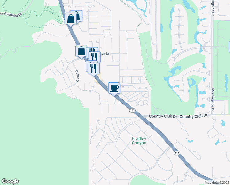 map of restaurants, bars, coffee shops, grocery stores, and more near 70210 California 111 in Rancho Mirage