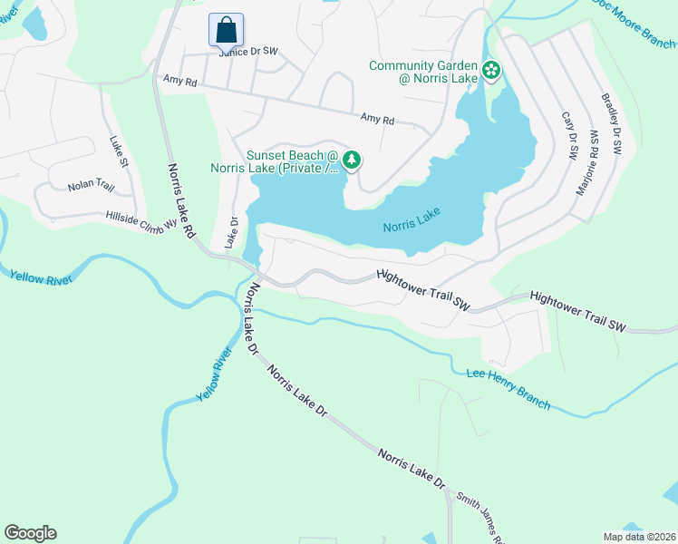 map of restaurants, bars, coffee shops, grocery stores, and more near 8426 Norris Lake Road in Snellville