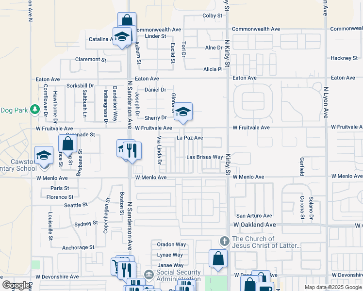 map of restaurants, bars, coffee shops, grocery stores, and more near 812 Cortez Drive in Hemet