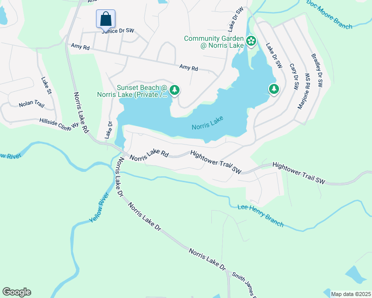 map of restaurants, bars, coffee shops, grocery stores, and more near 8462 Hightower Trail Southwest in Snellville