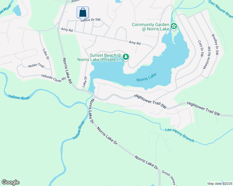 map of restaurants, bars, coffee shops, grocery stores, and more near 8426 Norris Lake Road in Snellville