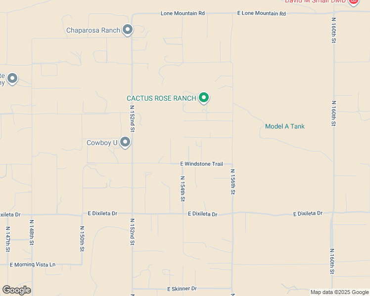 map of restaurants, bars, coffee shops, grocery stores, and more near 15420 East Windstone Trail in Scottsdale