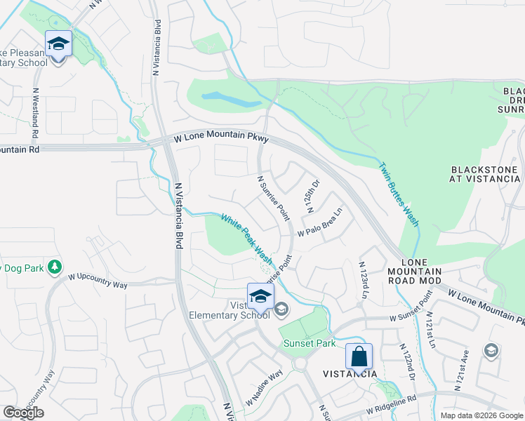 map of restaurants, bars, coffee shops, grocery stores, and more near 30593 North 126th Lane in Peoria