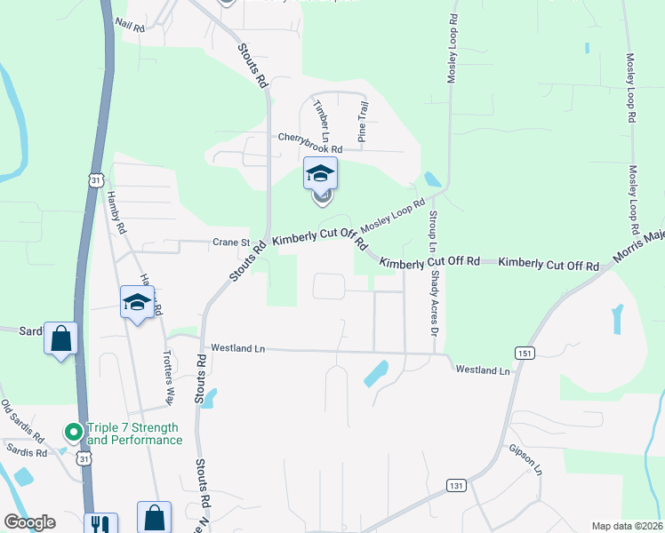 map of restaurants, bars, coffee shops, grocery stores, and more near 616 Madeira Circle in Morris