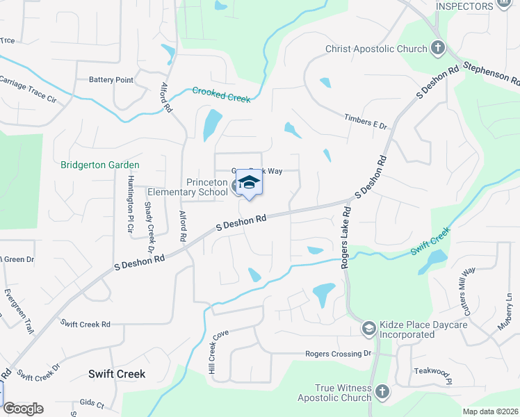 map of restaurants, bars, coffee shops, grocery stores, and more near 1297 South Deshon Road in Lithonia