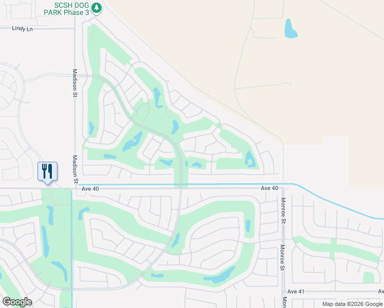 map of restaurants, bars, coffee shops, grocery stores, and more near 81569 Corte Monteleon in Indio