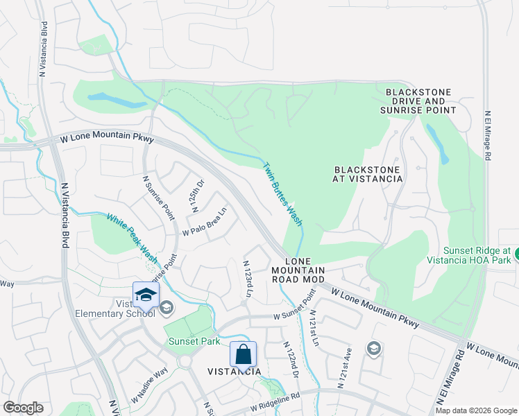 map of restaurants, bars, coffee shops, grocery stores, and more near 12323 West Tyler Trail in Peoria