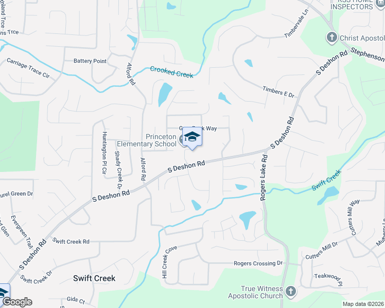 map of restaurants, bars, coffee shops, grocery stores, and more near 1297 South Deshon Road in Lithonia