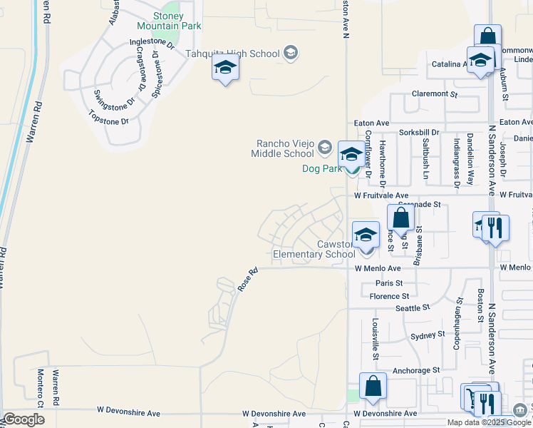 map of restaurants, bars, coffee shops, grocery stores, and more near 792 Dill Seed Lane in Hemet