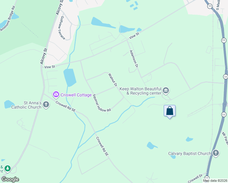 map of restaurants, bars, coffee shops, grocery stores, and more near 817 Walnut Drive in Monroe