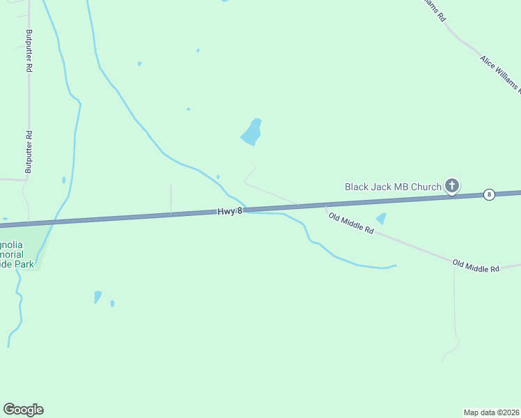 map of restaurants, bars, coffee shops, grocery stores, and more near Highway 8 in Gore Springs