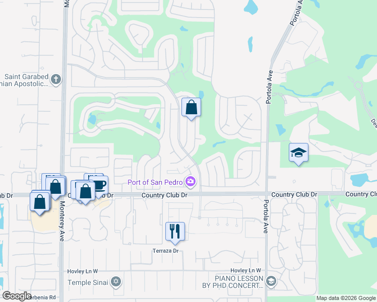 map of restaurants, bars, coffee shops, grocery stores, and more near 39595 Moronga Canyon Drive in Palm Desert