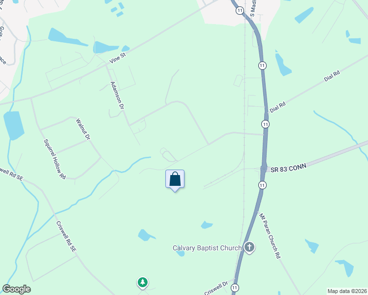 map of restaurants, bars, coffee shops, grocery stores, and more near 2031 Leroy Anderson Road in Monroe