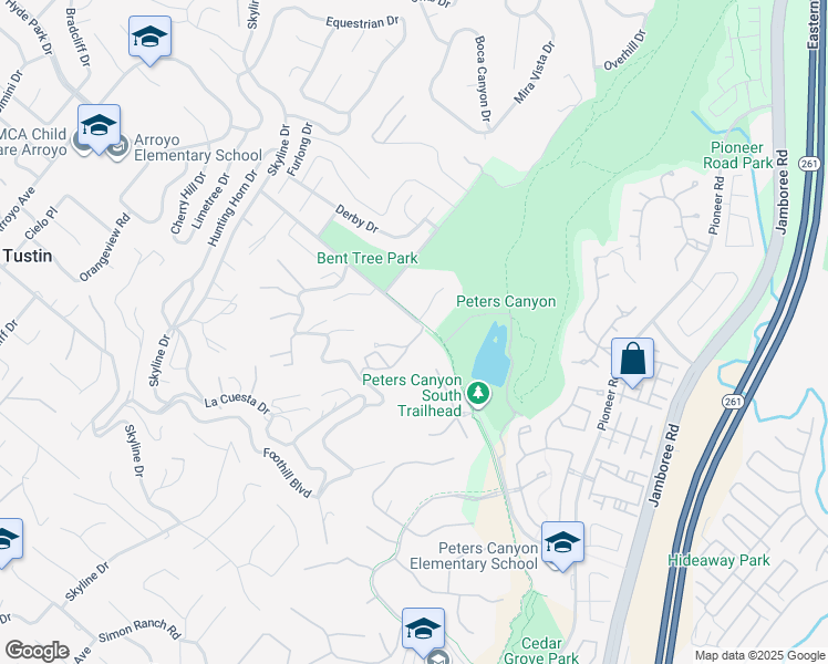 map of restaurants, bars, coffee shops, grocery stores, and more near 2098 Lower Lake Drive in Santa Ana