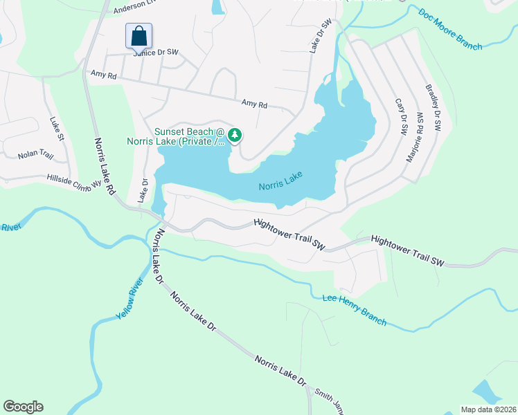 map of restaurants, bars, coffee shops, grocery stores, and more near 8462 Hightower Trail Southwest in Snellville
